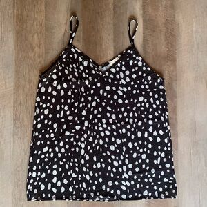 Bibi Black / White Spotted Tank Women's Medium